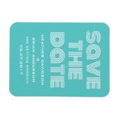 Retro sparen de Datum Magnet, Turquoise Magneet (Horizontaal)