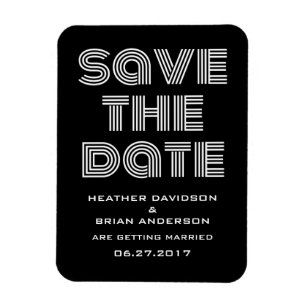 Retro sparen de Datum Magnet, Zwart Magneet