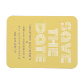 Retro sparen de Magneet van de Datum, Geel (Horizontaal)