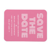Retro sparen de Magneet van de Datum, Roze (Horizontaal)