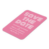 Retro sparen de Magneet van de Datum, Roze (Linkerzijde)