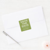 Retro sparen de Stickers van de Datum, Olive Groen (Envelop)