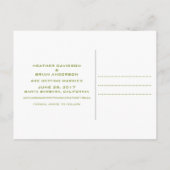 Retro sparen het Briefkaart van de Datum, Olive Gr (Achterkant)