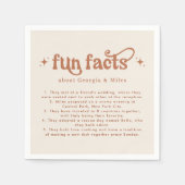 Retro Sparkles Leuke Feiten Trouwservetten Servet (Voorkant)