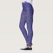 Retro Sparkles op Blue Print Leggings (Links)
