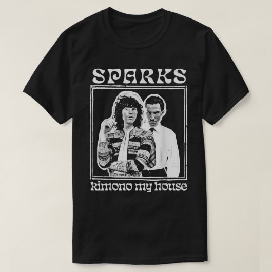 Retro Sparks Band - Sparks-Band Funny Synths T-shirt (Design voorkant)