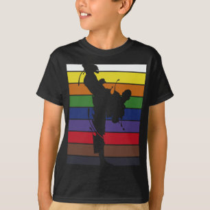 Retro Sparring Atleet Martial Arts Zwart Riem Kar T-shirt