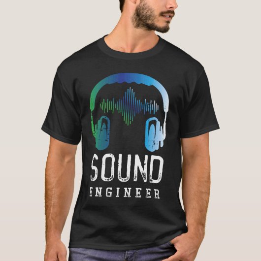 Retro Speakers Music Audio Engineering Sound Engin T-shirt (Voorkant)