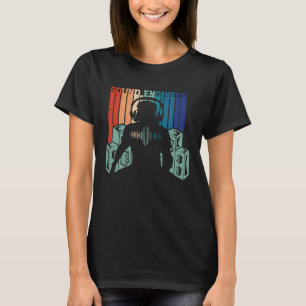 Retro Speakers Music Audio Engineering Sound Engin T-shirt