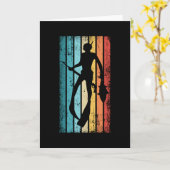 Retro SpearFishing Gift for Spear Fisher Diver Dad Kaart (Gele Bloem)