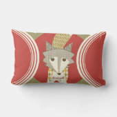 Retro Speciaal Oranje Rode Olijf Fox Pillow Kussen (Achterkant)