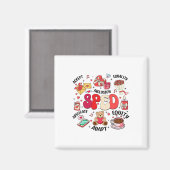 Retro Special Education Sped Teacher Valentine's D Magneet (Voorkant / Achterkant)