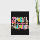 Retro Special Education Squad Dream Team Sped Teac Kaart (Voorkant)