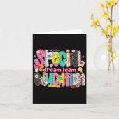 Retro Special Education Squad Dream Team Sped Teac Kaart (Gele Bloem)