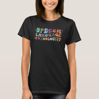 Retro Speech Language Pathologist Cute Groovy Flow T-shirt