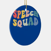 Retro Speech Squad Speech Therapy Speech Keramisch Ornament (Rechts)