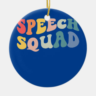 Retro Speech Squad Speech Therapy Speech Keramisch Ornament
