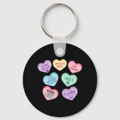 Retro Speech Therapy SLP Hearts Snoep Valentijns Sleutelhanger (Voorkant)