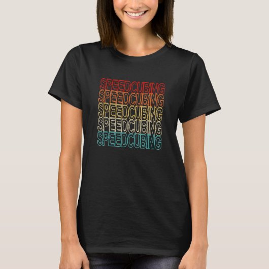 retro speedcuber kinderen schattige speed cuber bl t-shirt (Voorkant)