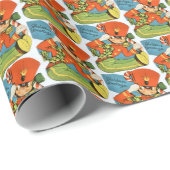 retro speelgoed partij in paniek cadeaupapier (Rol Hoek)