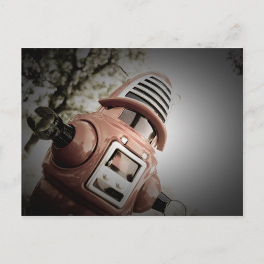 Retro Speelgoed Robby Robot 02 Briefkaart (Voorkant)