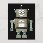 Retro Speelgoed Robot Briefkaart (dk) (Voorkant)