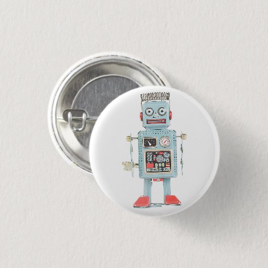 Retro Speelgoed Robot Button (Voorkant /achterkant)