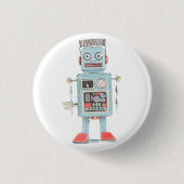 Retro Speelgoed Robot Button (Voorkant)