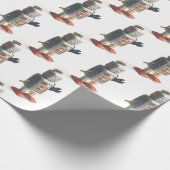 Retro Speelgoed Robot Cadeaupapier (Hoek)