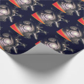 Retro Speelgoed Robot Cadeaupapier (Hoek)