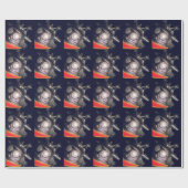 Retro Speelgoed Robot Cadeaupapier (Vlak)