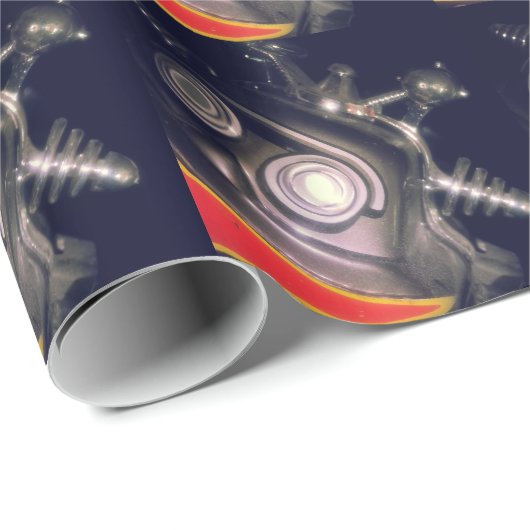 Retro Speelgoed Robot Cadeaupapier (Rol Hoek)