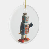Retro Speelgoed Robot Keramisch Ornament (Rechts)