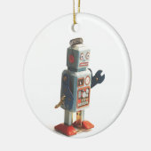 Retro Speelgoed Robot Keramisch Ornament (Links)
