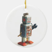 Retro Speelgoed Robot Keramisch Ornament (Achterkant)