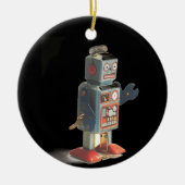 Retro Speelgoed Robot Keramisch Ornament (Voorkant)