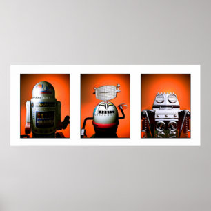 Retro Speelgoed Robot Lineup 01 Poster