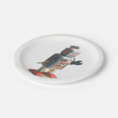 Retro Speelgoed Robot Papieren Bordje (Gekanteld)