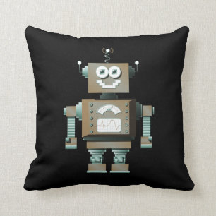 Retro Speelgoed Robot Pillow (dk) Kussen