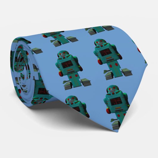 Retro Speelgoed Robot Stropdas (Opgerold)