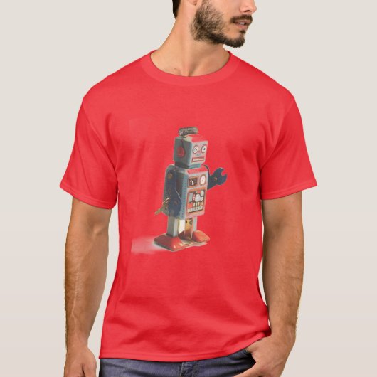 Retro Speelgoed Robot T-shirt (Voorkant)