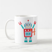 Retro Speelgoed Robot Voor Kinderen Koffiemok (Links)