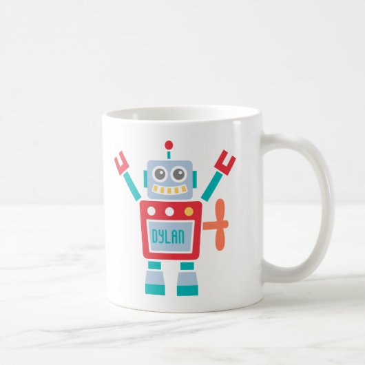 Retro Speelgoed Robot Voor Kinderen Koffiemok (Rechts)