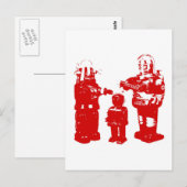 Retro Speelgoed Robots Briefkaart (Voorkant / Achterkant)