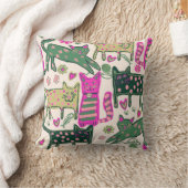 Retro speelse katten kussen (Deken)