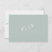 Retro speelse script strand bestemmingshuwelijk RSVP kaartje (Achterkant)