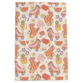 Retro Speelse Zomer Roller Schaatsen Plezier Medium Cadeauzakje (Voorkant)