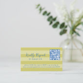 Retro speelse zomer strand QR-code online RSVP Informatiekaartje (Staand voorkant)