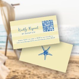 Retro speelse zomer strand QR-code online RSVP Informatiekaartje