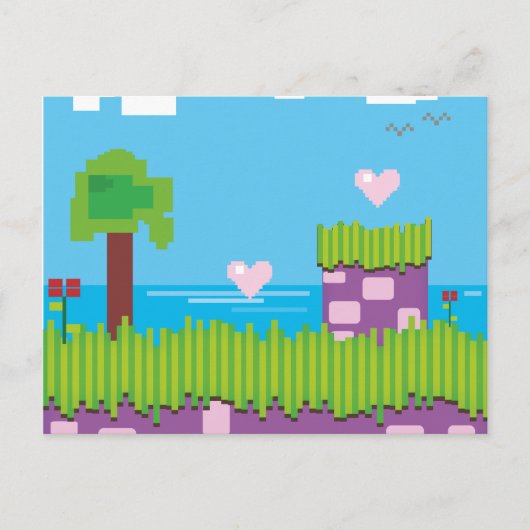 Retro spel briefkaart (Voorkant)
